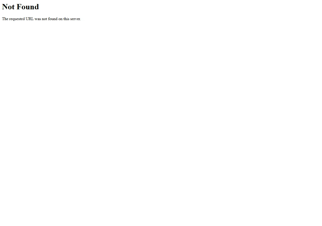 Bare server Not Found error page